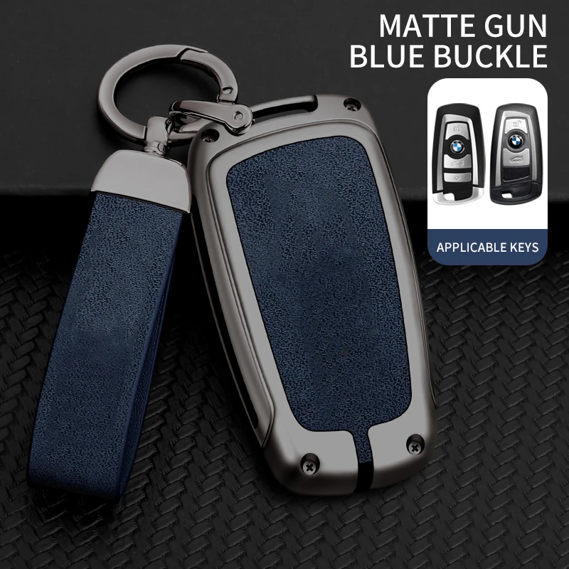 

Кожаный Автомобильный смарт-брелок для ключей из цинкового сплава, Чехол для BMW 3 4 5 серии 320i 530i 550i F20 F21 F30 F31 F25 F01 F02, брелок для ключей