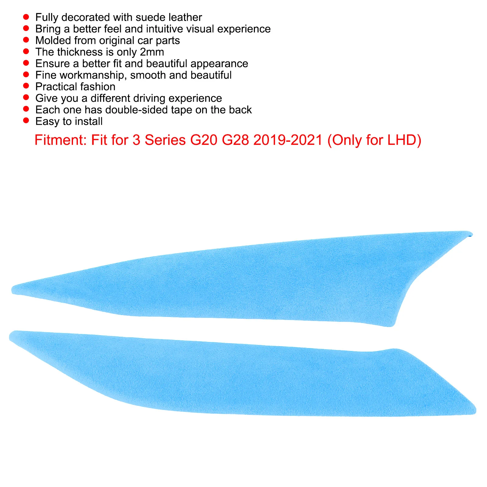 2 шт. Замшевый переключатель передач боковая панель накладка подходит для 3 серии