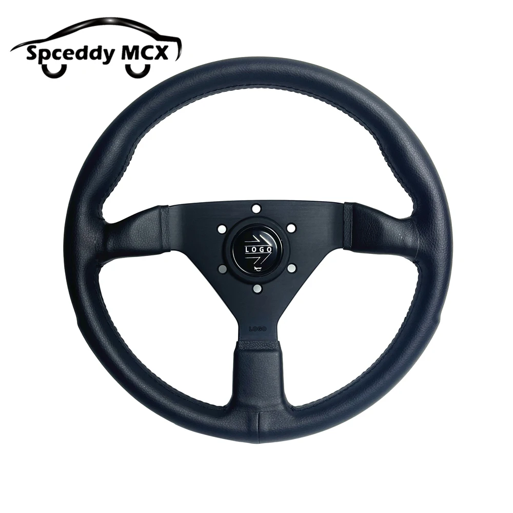 

JDM V2 13 дюймов 320 мм Италия Натуральная кожа с гравировкой Конкурентоспособный универсальный гоночный спортивный руль Черный Красный Желтый V 232700