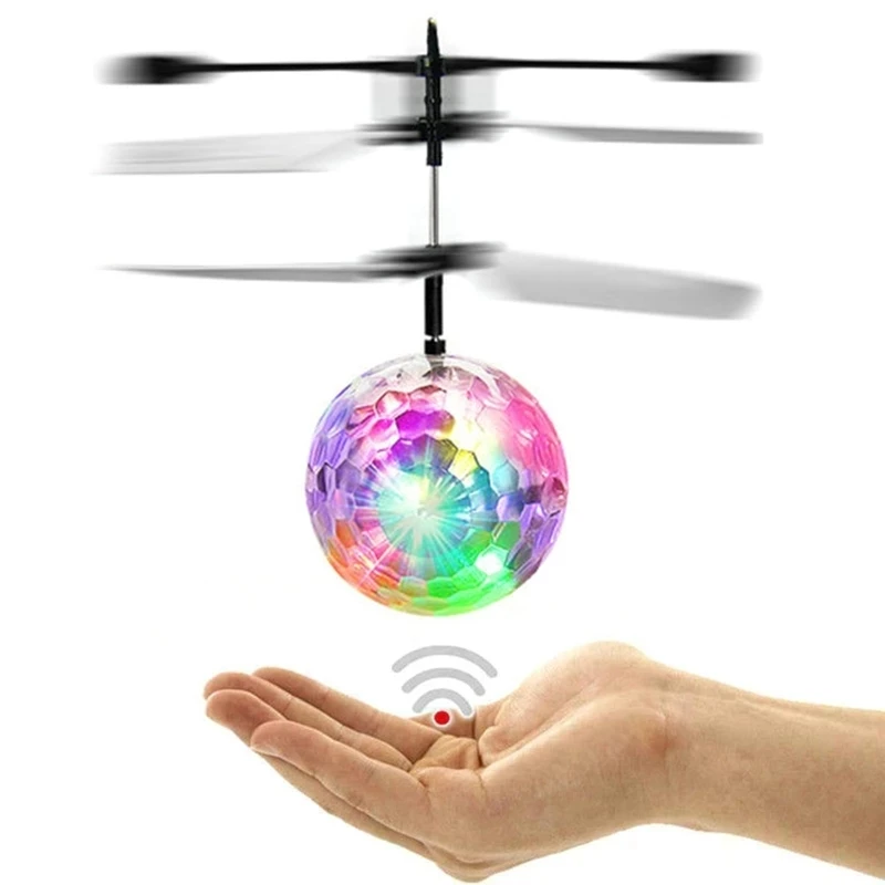 

Colorful Mini Drone Shinning LED Light Magic Flying Ball Helicopter Crystal Ball Induction Dron Quadcopter Aircraft Kids Toys