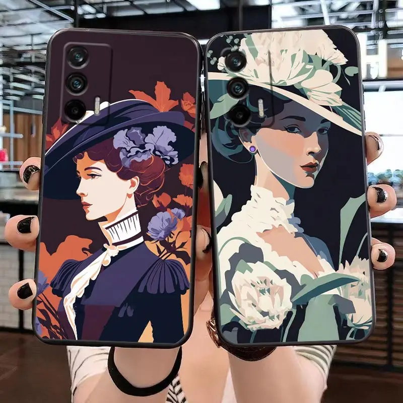 

Case For Realme GT 2 Pro Master NARZO 50 50I 50A 5G C35 C33 C31 C30 C21 C21Y C20 C15 C12 C11 C3 Case American Retro Fashion Girl