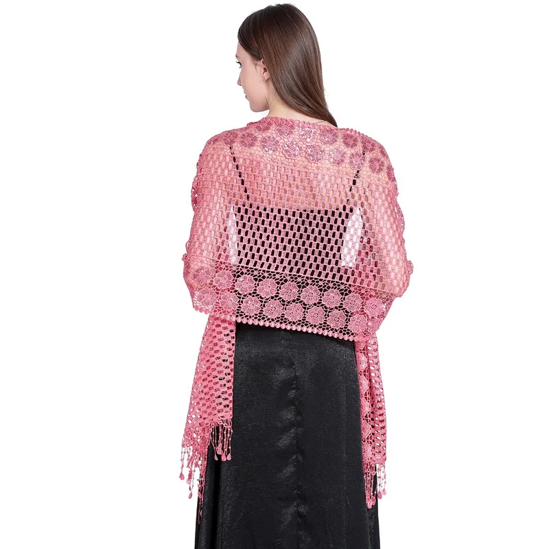 

Sequins Women's Shawls and Wraps for Evening Dresses Mesh Glitter Wedding Cape Bridal Bridesmaid Wedding Shawl Scarf