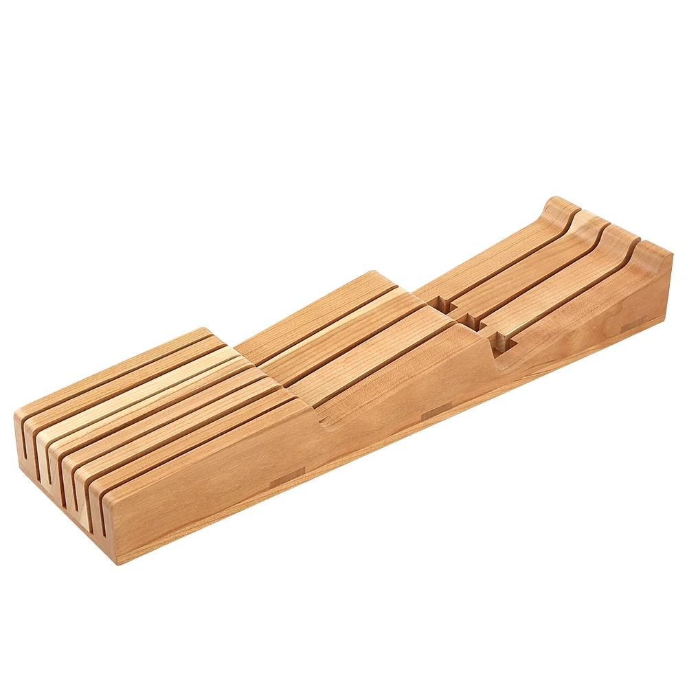 

HEZHEN Лоток для ножей из вишневого дерева 7-слотовый