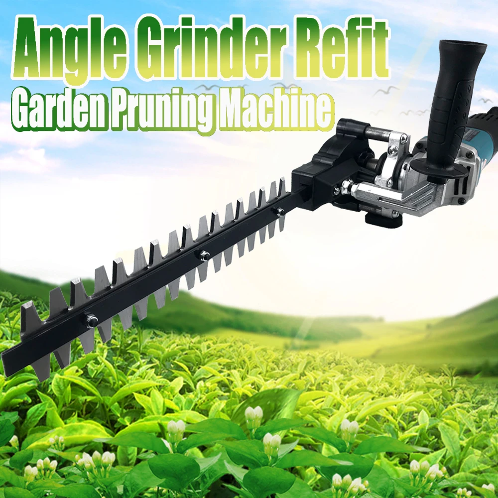 Angle Grinder Refit Garden Pruning Machine Tool Hedge Trimmer Pruning Tools Garden Home Compatible with 110 115 Type Angle Grind
