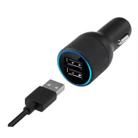 motorcycle accessories universal blackwhite two holes 2 1a usb port car charger with cable