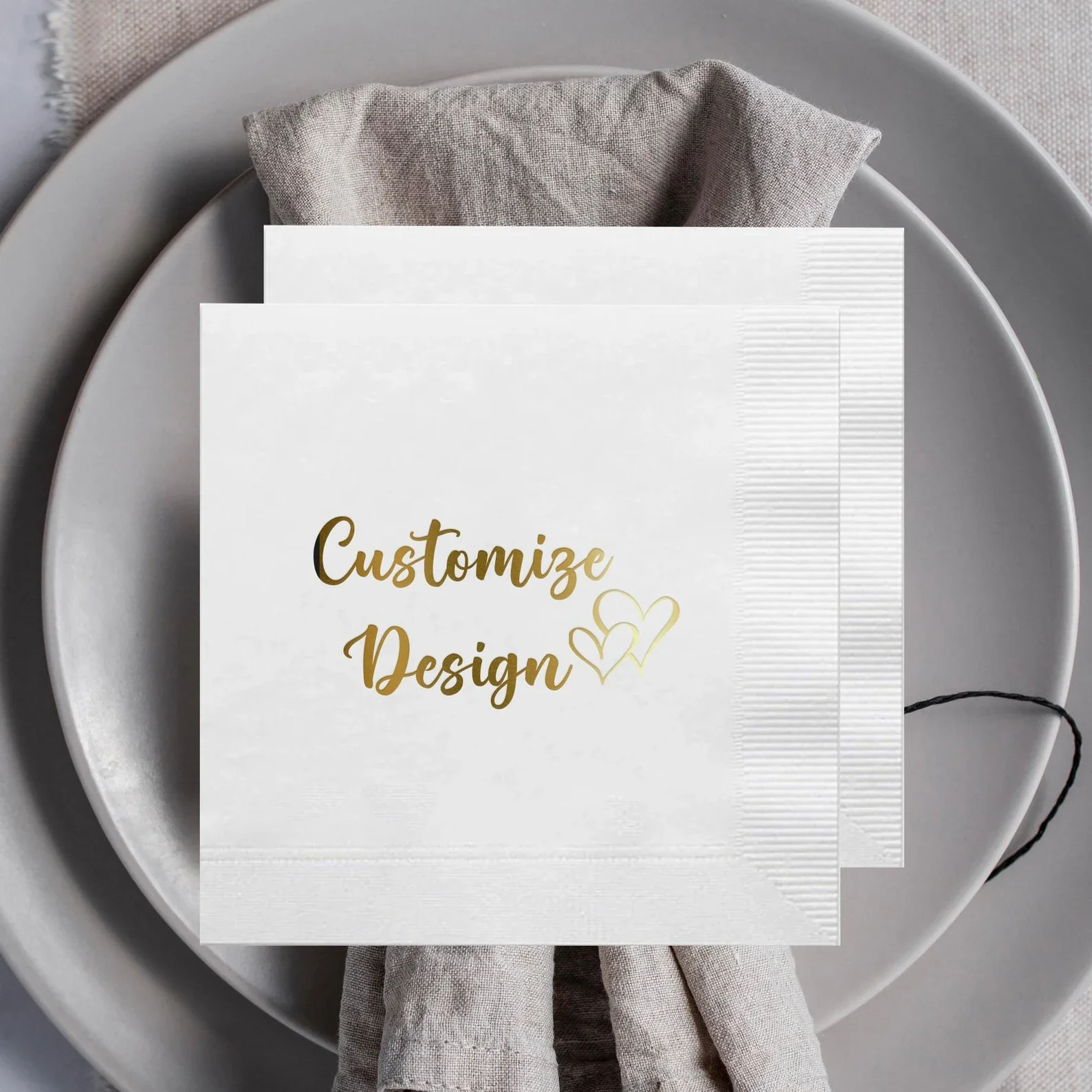 Фото 50pcs Personalized Napkins, Gold foil, Bedruckte Servietten, Custom Napkins, Wedding Napkins, Monogramed Napkins, Amore, cocktai №2