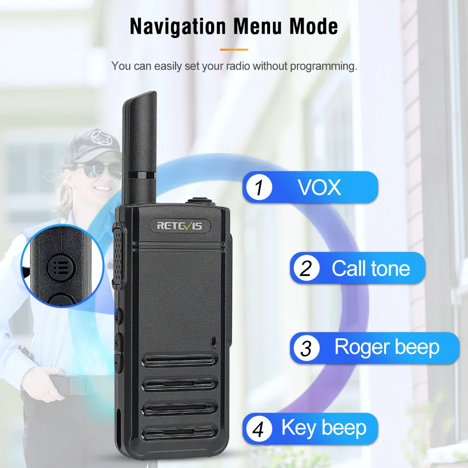 Retevis RB639 рация 6 шт. с адаптерами легкие коммуникационные рации дальнего действия