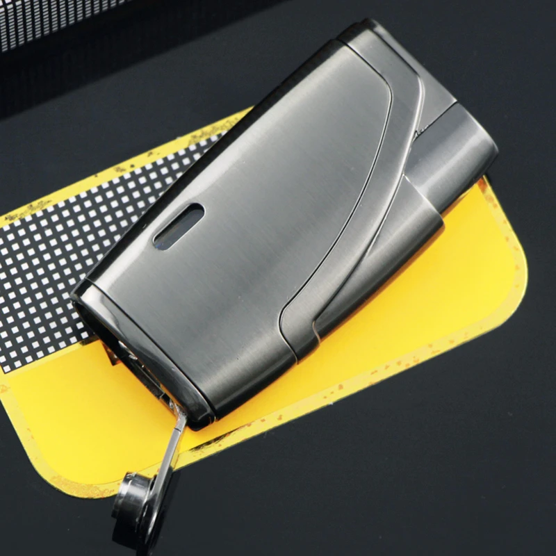 

Mini Torch Lighter Pocket Creative Cigar Lighter 2 Jet Butane Gas Cigarette Flame Lighters Cigar