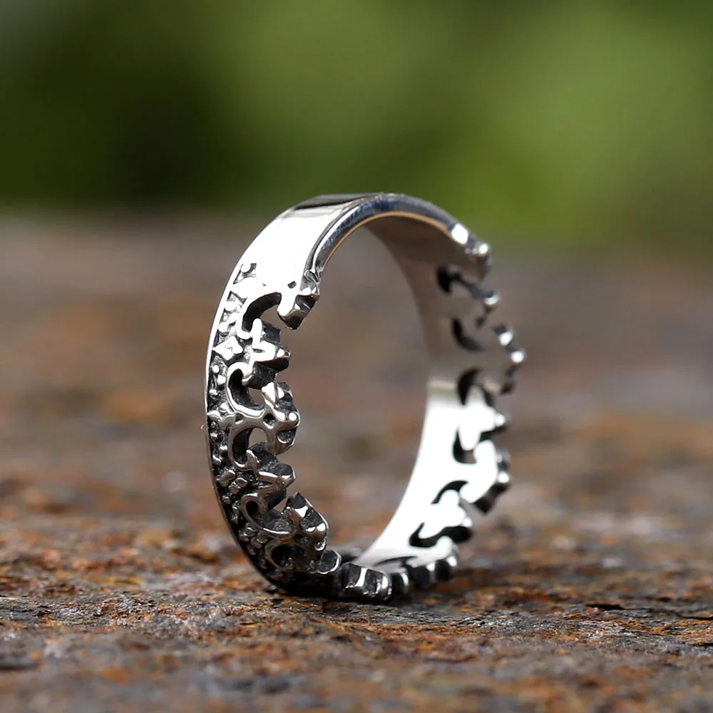 Винтажное Кольцо Унисекс Из Нержавеющей Стали 316L С Крестом И Короной Модный