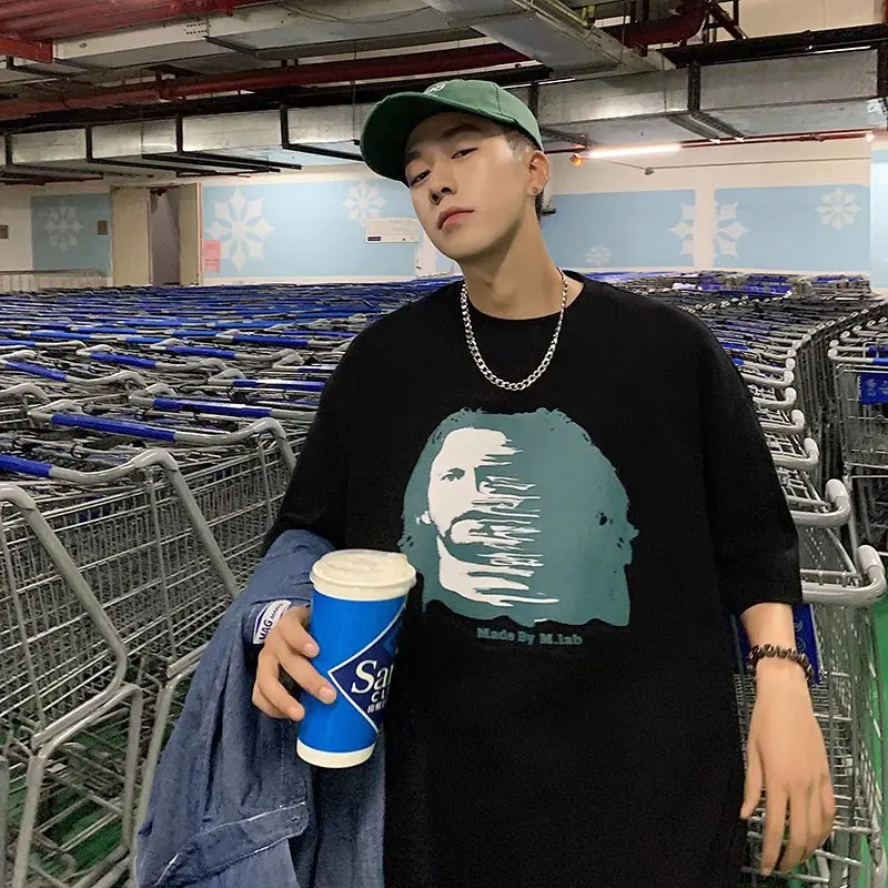 

Harajuku Art Mens T-shirt Summer Cool Unisex Hip Hop Funny Funny Avatar Printed Tshirt Casual T Shirt Streetwear Tops