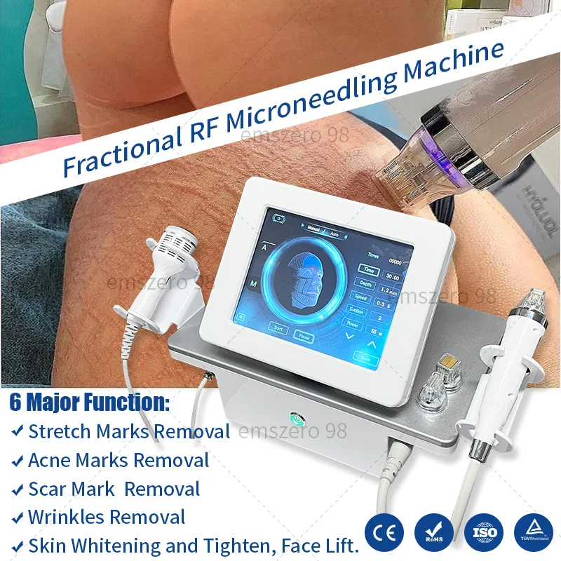 

Fractional RF Micro-needle Machine with Ice Hammer Professional Anti-aging Skin Tight Face Lift Wrinkle Scar Acne Removal Device