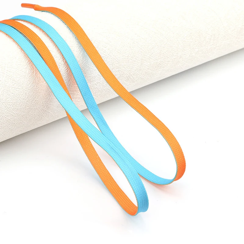 1 Pair Flat Shoelaces Classic Shoe Laces Fit Fashion Two Color Sports Shoelace Casual Unisex Shoe Strings Shoe Accessories