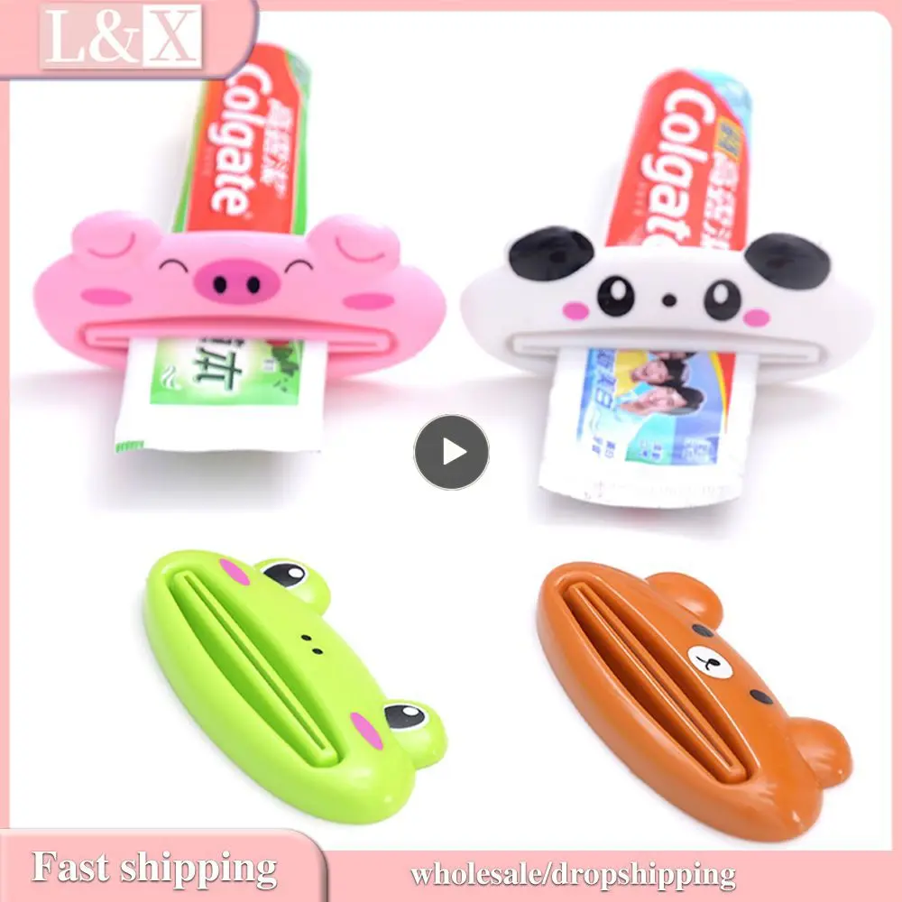 

Мультяшный дозатор для зубной пасты, дозатор, зажимы для очистки лица, Детская трубка для зубной пасты, выдавливатель для зубной пасты, аксессуары для ванной комнаты