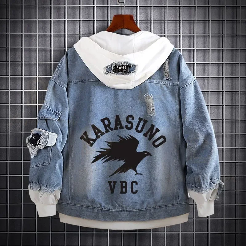Джинсовая куртка Haikyuu в стиле аниме для волейбола джинсовое пальто подростков