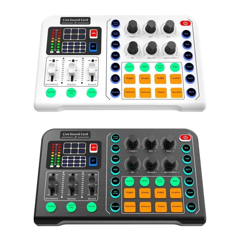 

Mixer External Sound board Mixer Podcast for Live Streaming B36A