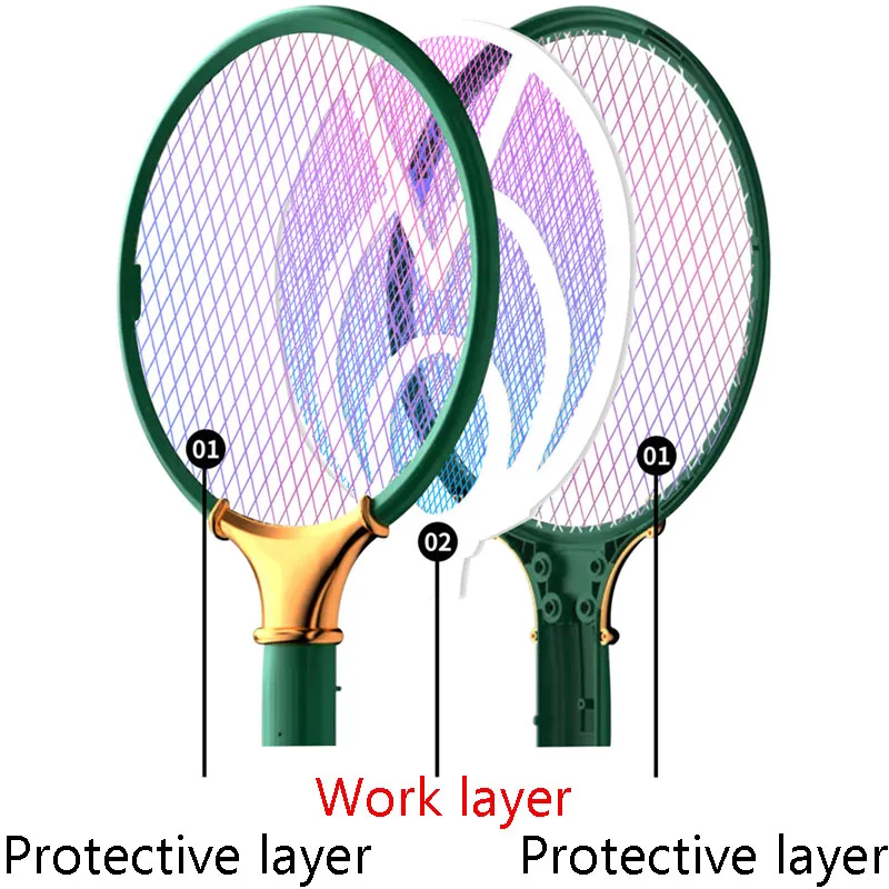 Buy Electric Flies Swatter Killer with UV Light USB Rechargeable LED Lamp Summer Mosquito Trap Racket Anti Insect Bug Zapper on