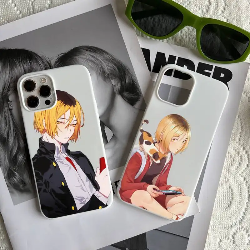 

Kenma Kozume of Haikyuu anime Phone Case Candy Color for iPhone 6 7 8 11 12 13 s mini pro X XS XR MAX Plus