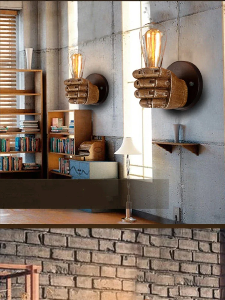 Настенный светильник из смолы в стиле ретро креативный европейский бар ресторан