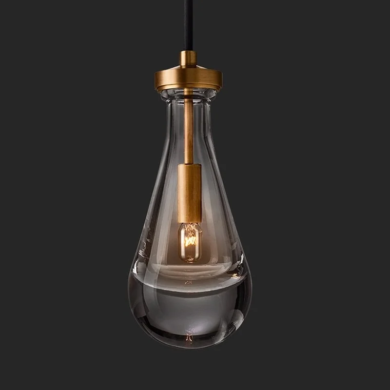 

Современный роскошный подвесной светильник в виде капли, простой креативный подвесной светильник с кристаллами для ресторана, бара