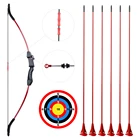 Junxing открытый молодежный изогнутый лук для занятий спортом на открытом воздухе игрушка лук и Стрела стрельба из лука набор тренировочная игрушка для стрельбы из лука