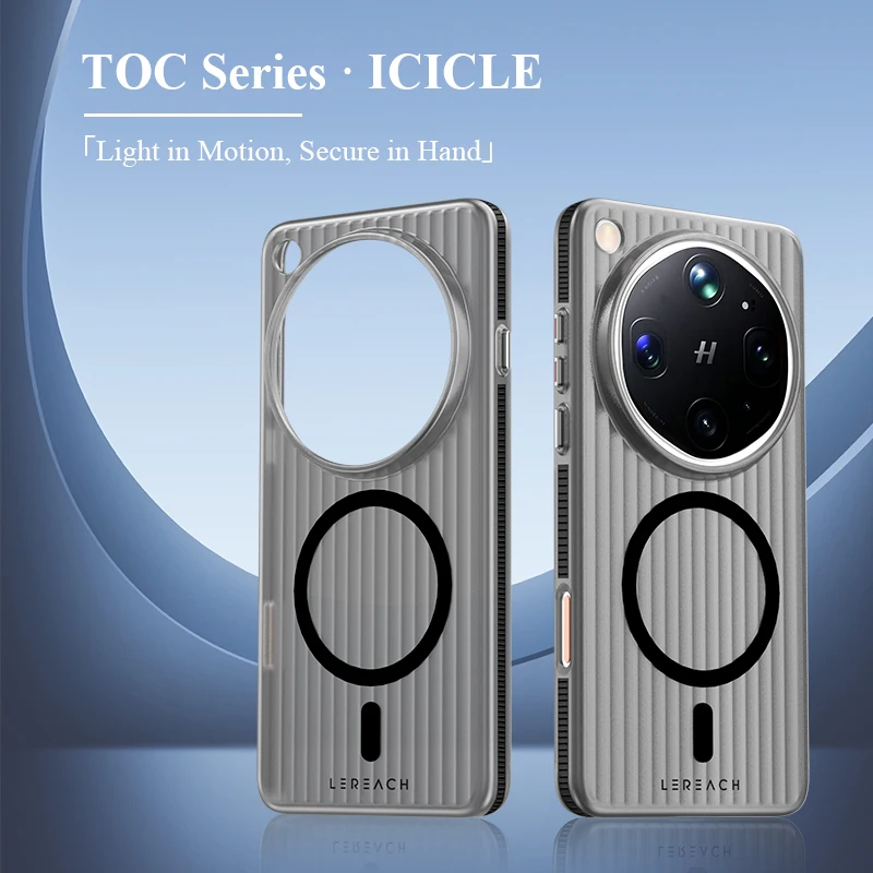 Фото Чехол LeReach TOC ICICLE для OPPO Find X9 Ultra 5G, магнитный, с матовой 3D-защитой от скольжения на микронном уровне, с боковыми противоскользящими вставками №1