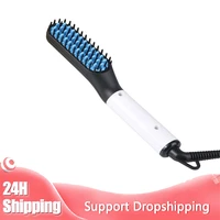 mens beard straightening comb mini portable hair straightener curler anti scalding and anti static design