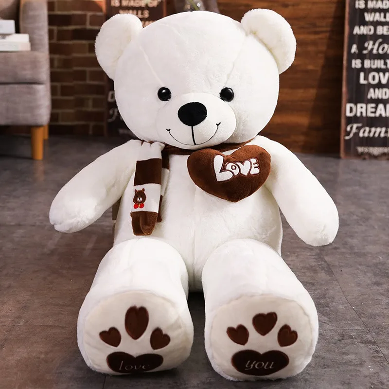 Huggable высокое качество 4 цвета плюшевый мишка с шарфом мягкие животные медведь