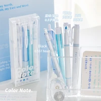 haile 5pcsset kawaii retro color gel pen glitter highlighter school students writing pens diy diary japanese stationery supply