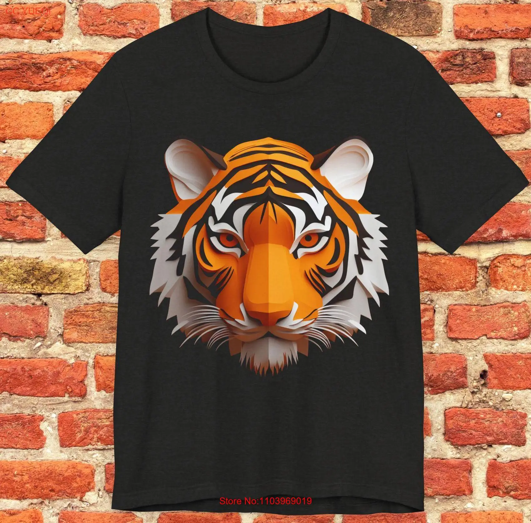 Футболка NoEnName_Null Тигр Хлопок Короткий рукав