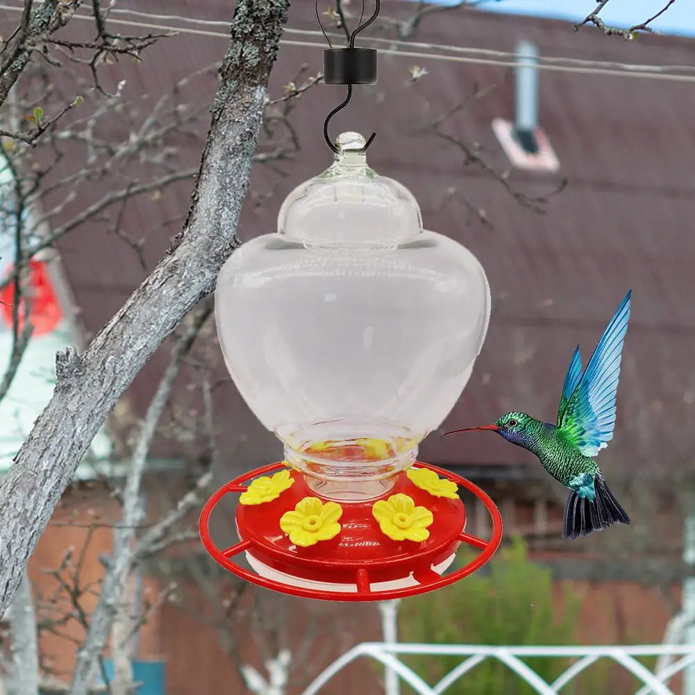 

Outdoor Hanging Hummingbird Feeder Detachable Leak Proof Bird Feeder Food Container For Garden Yard Decor