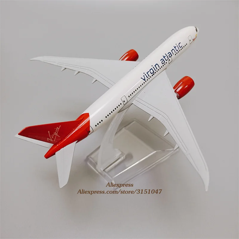 

15cm Metal Air British Virgin Atlantic Airways Boeing 787 B787 Airlines Plane Model Airplane Model w Holder Diecast Aircraft
