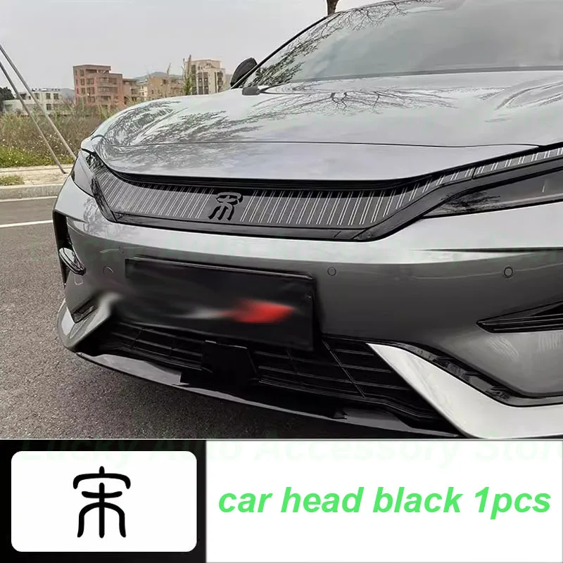 

Декоративные наклейки с логотипом на голову автомобиля для BYD Song L EV 2024, комплект чернения задней бабки, декоративная крышка, эмблемы, внешние аксессуары