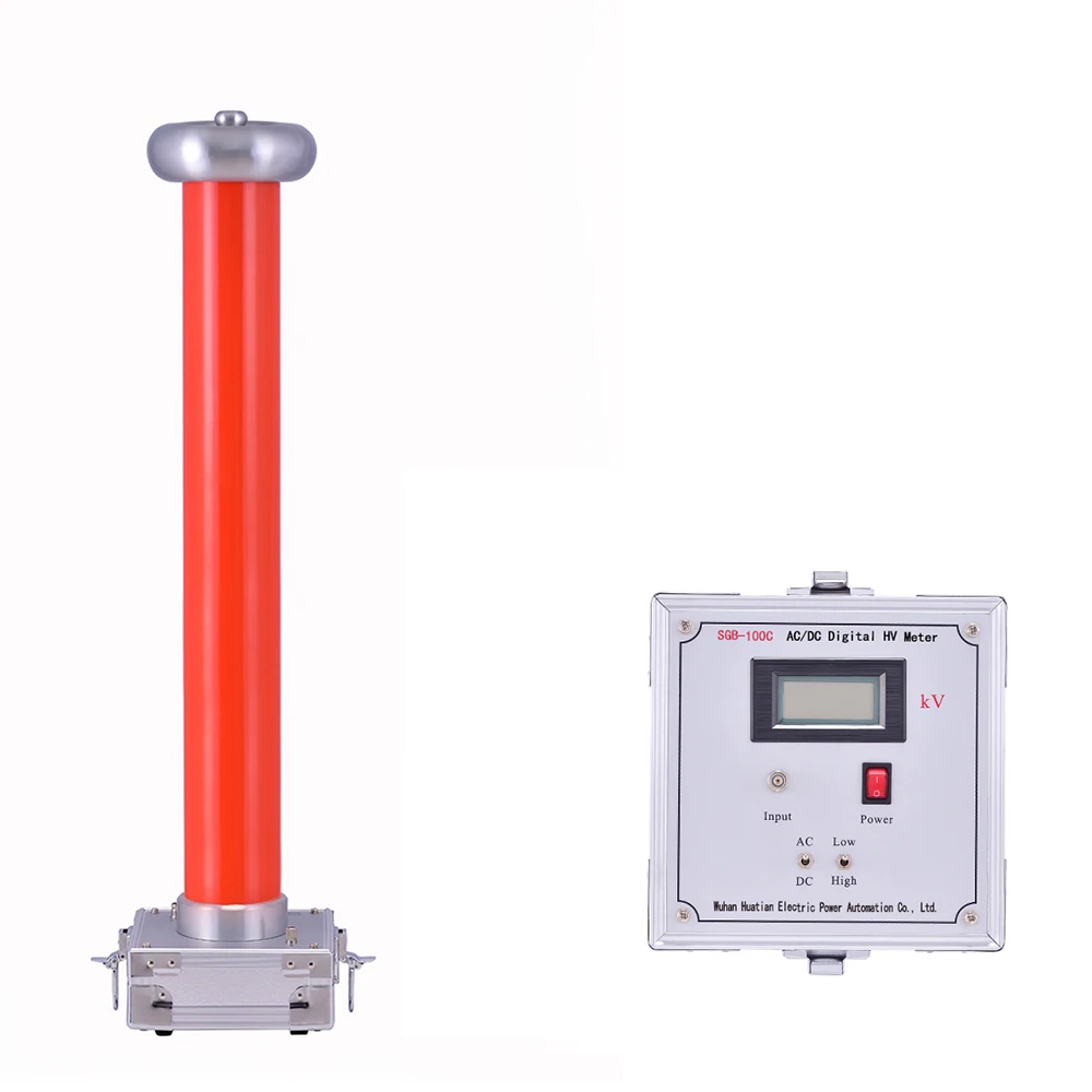 

C 100kV Digital HV Meter AC DC High Voltage Divider