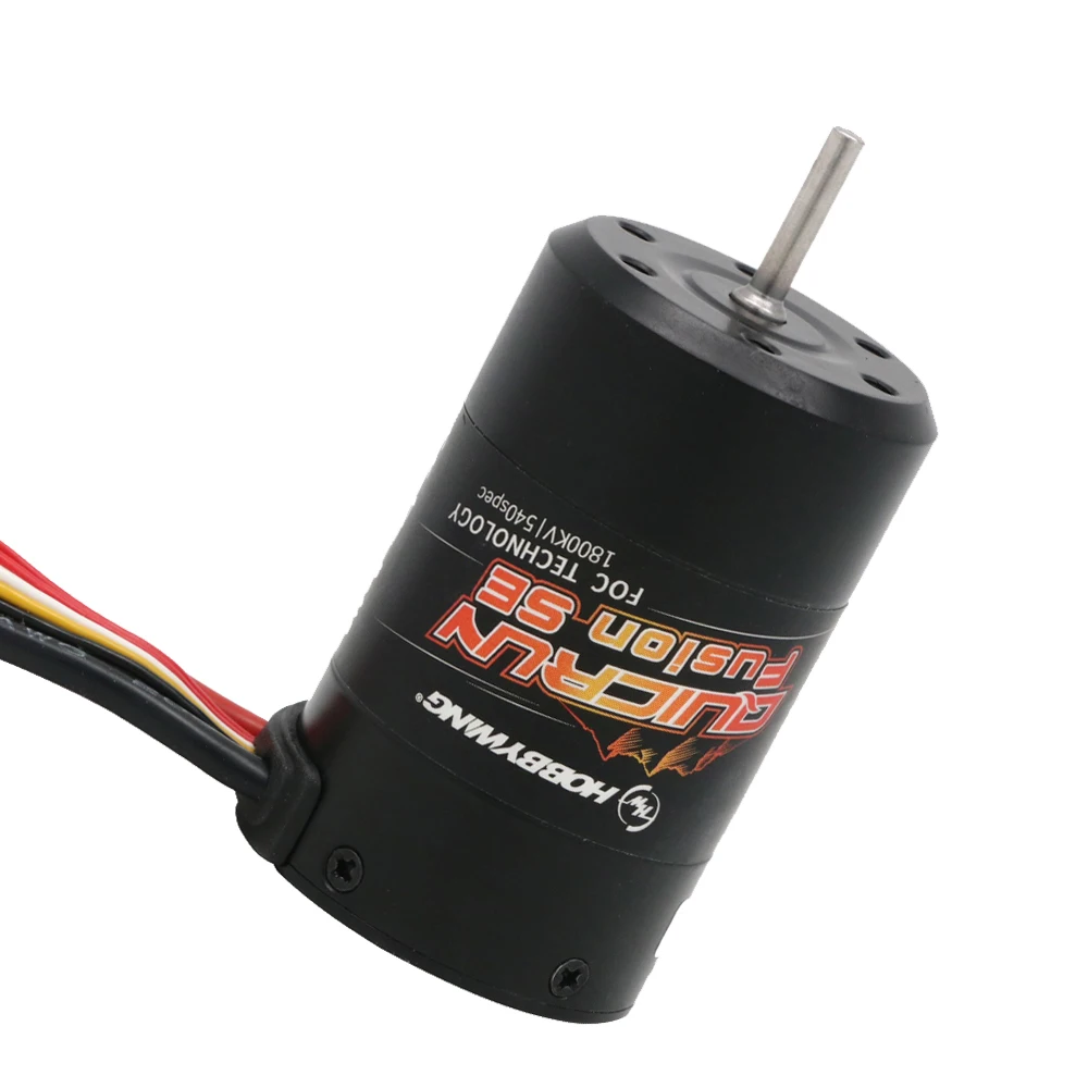 Фото Водонепроницаемая сенсорная бесколлекторная моторная установка Hobbywing quirun Fusion SE 1200KV/1800KV, встроенный 40A ESC для автомобилей 1:10 №1