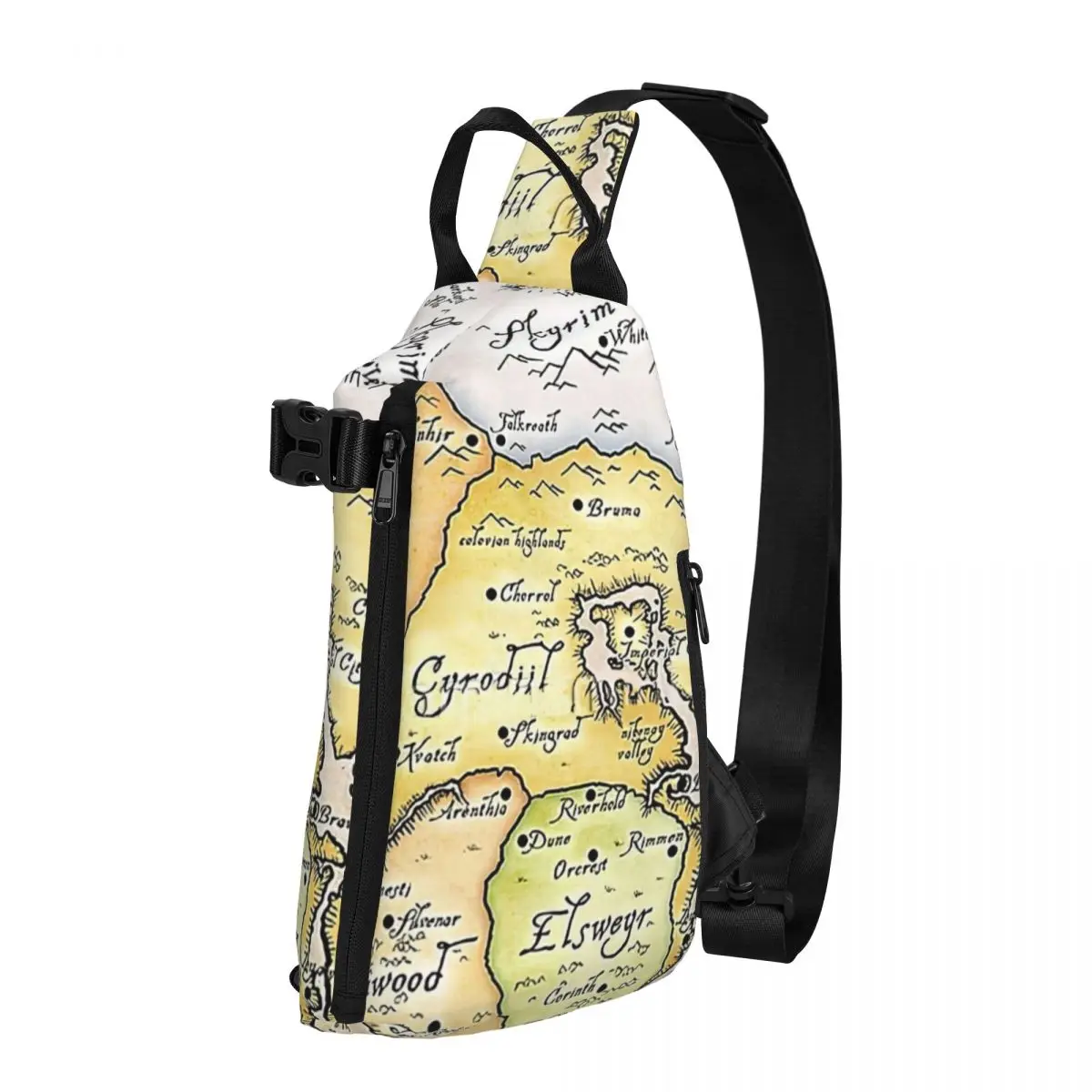 

Map Of Tamriel Shoulder Bags Chest Cross Chest Bag Diagonally Casual Messenger Bag Travel Handbag