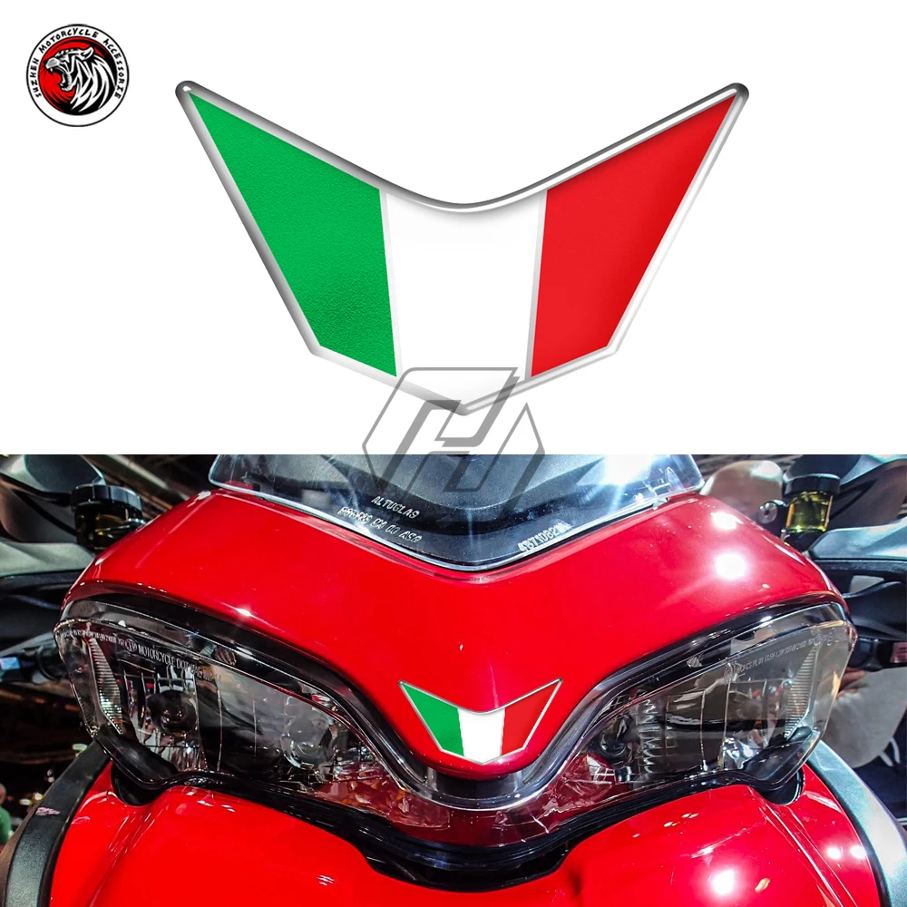 

3D Resin Motorcycle Front Fairing Decals Italy Sticker Fit for Ducati 959 969 1199 1299 PANIGALE V4 S R SUPERSPORT