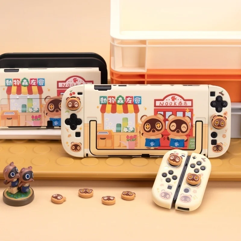 Фото Защитный чехол для Nintendo Switch 2 с милым мультяшным енотом, настраиваемый, для OLED и NS Lite, аниме-аксессуар, подарок на день рождения №1