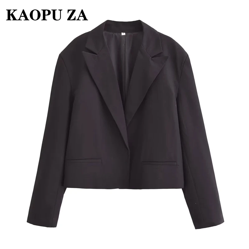 KAOPU ZA новинка весны 2024 Женская шикарная свободная приталенная куртка в полоску