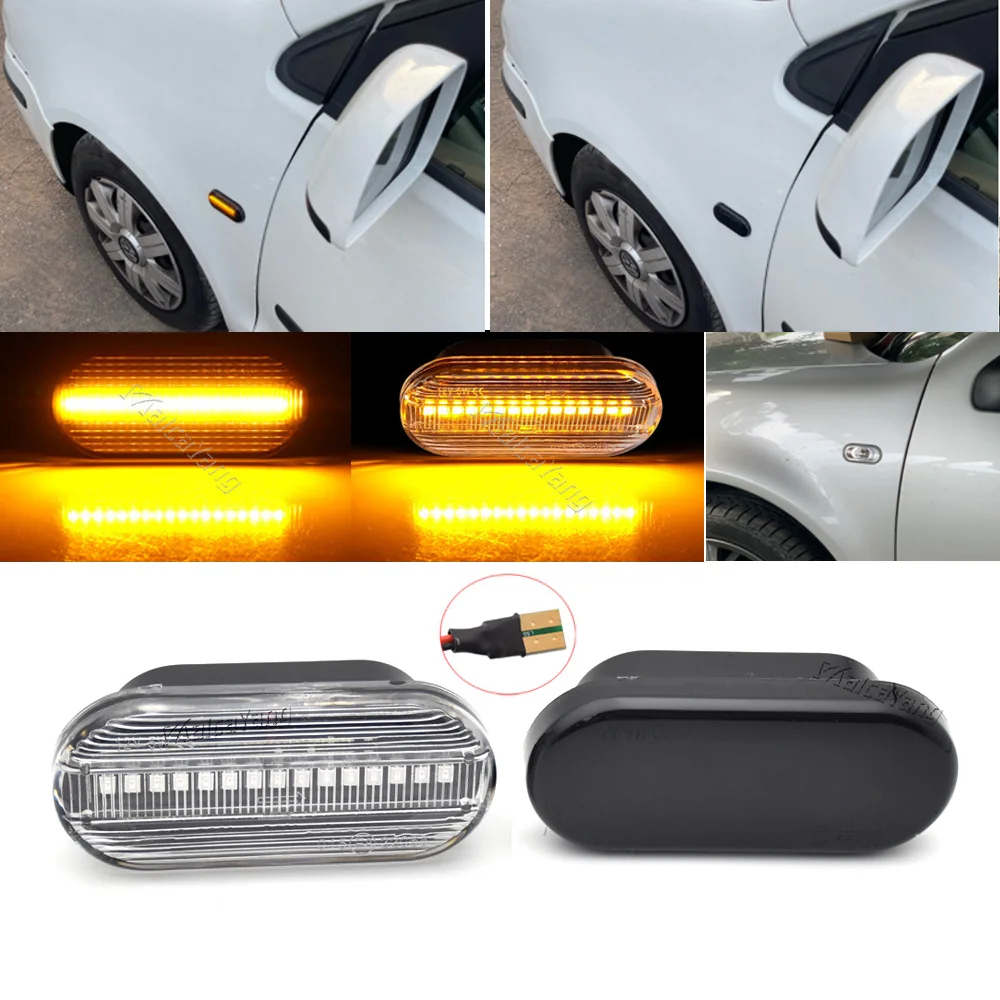 2 pieces Led Dynamic Side Marker Turn Signal Light Sequential Blinker Light For Ford  C-Max Fiesta Focus MK2 Fusion Galaxy