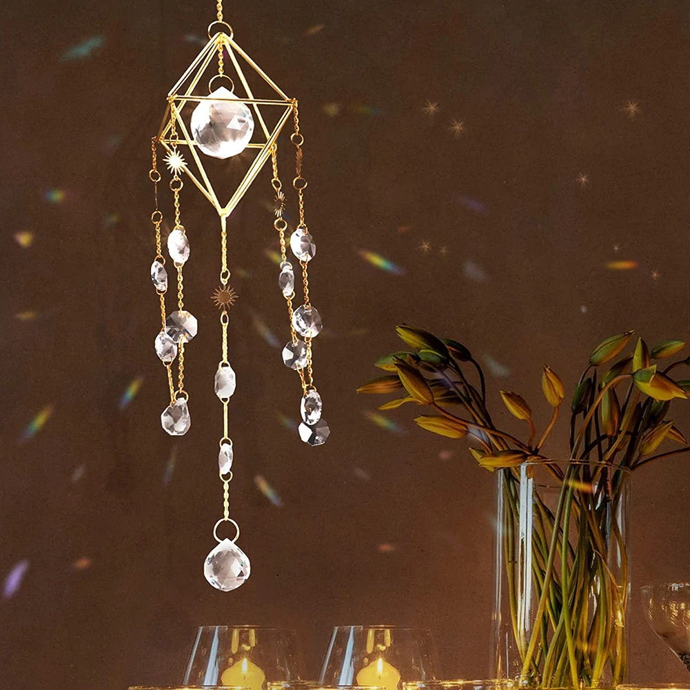 

Sun Catcher Hanging Decor With Crystal Bedroom Livingroom Window Refect Beautiful Sunlight Decoration Garden Pendant Wind Chime