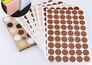 

5 Sheets 54pcs/sheet Furniture Desk Cabinet Table Self-Adhesive 21mm Screw Hole Covers Caps Anti-dust Anti-rust Stickers