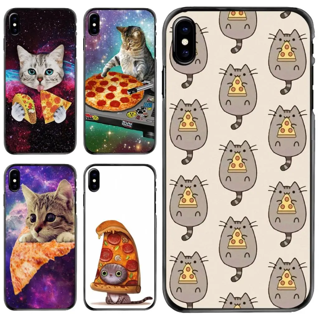 

Funny pizza cat Hard Phone Cover Case For Apple iPhone 11 12 13 14 Pro MAX Mini 5 5S SE 6 6S 7 8 Plus 10 X XR XS