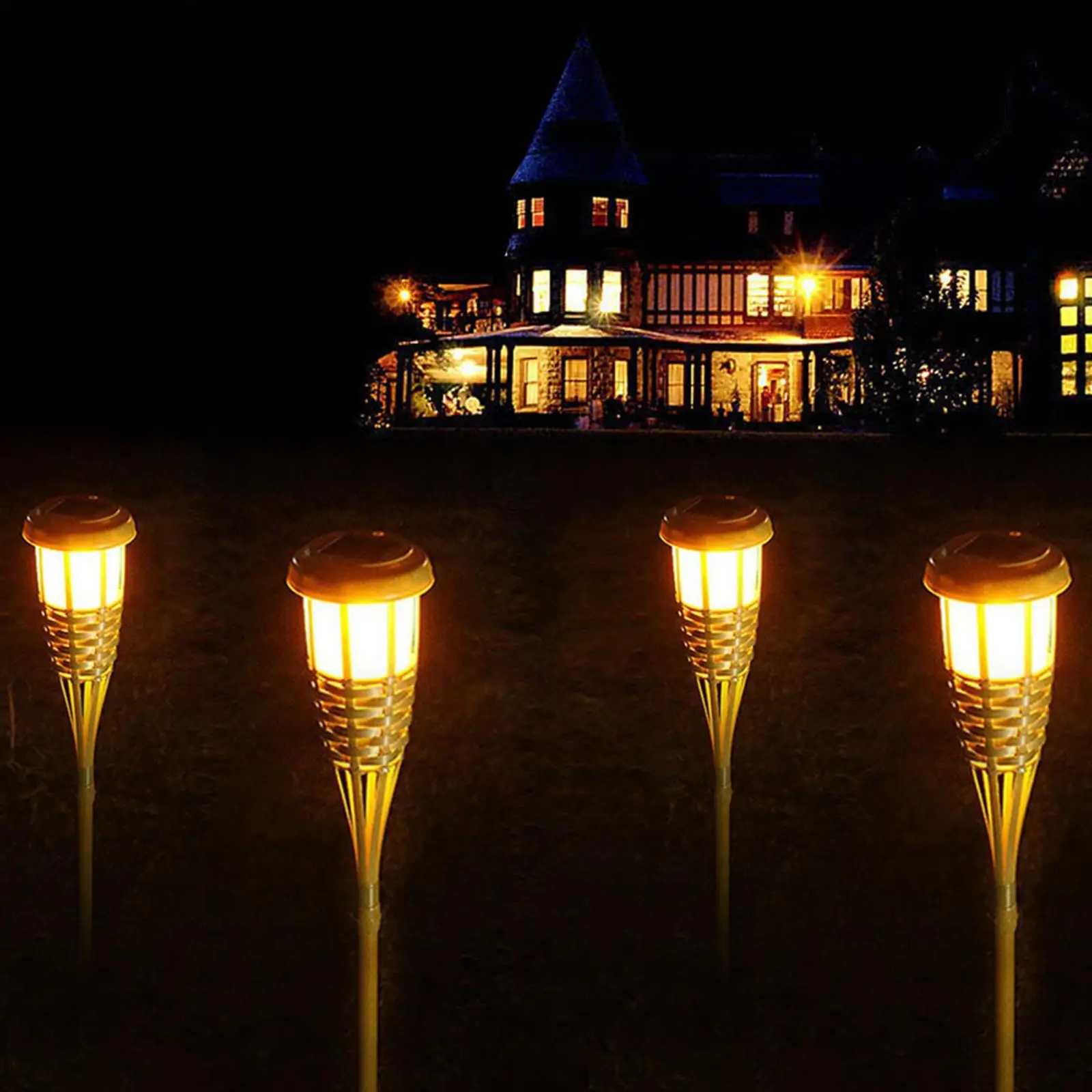 

1 пара искусственных огней, мерцающее электрическое мерцание для сцены и сада