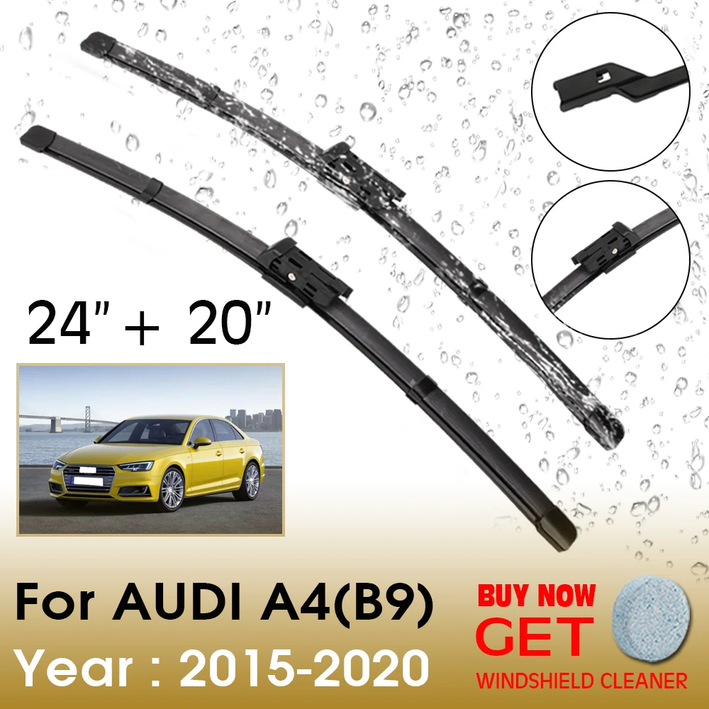 

Car Wiper Blade For Audi A4(B9) 24"+20" 2015-2020 Front Window Washer Windscreen Windshield Wipers Blades Accessories