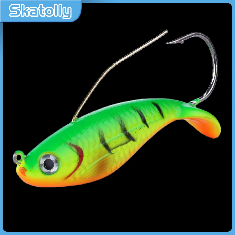 

Fishing Lure Nickel Wobblers Luya Bait Simulation Flexible Anti-hanging Bottom Fake Bait Single Hook Fishing Tackle Fishing Gear