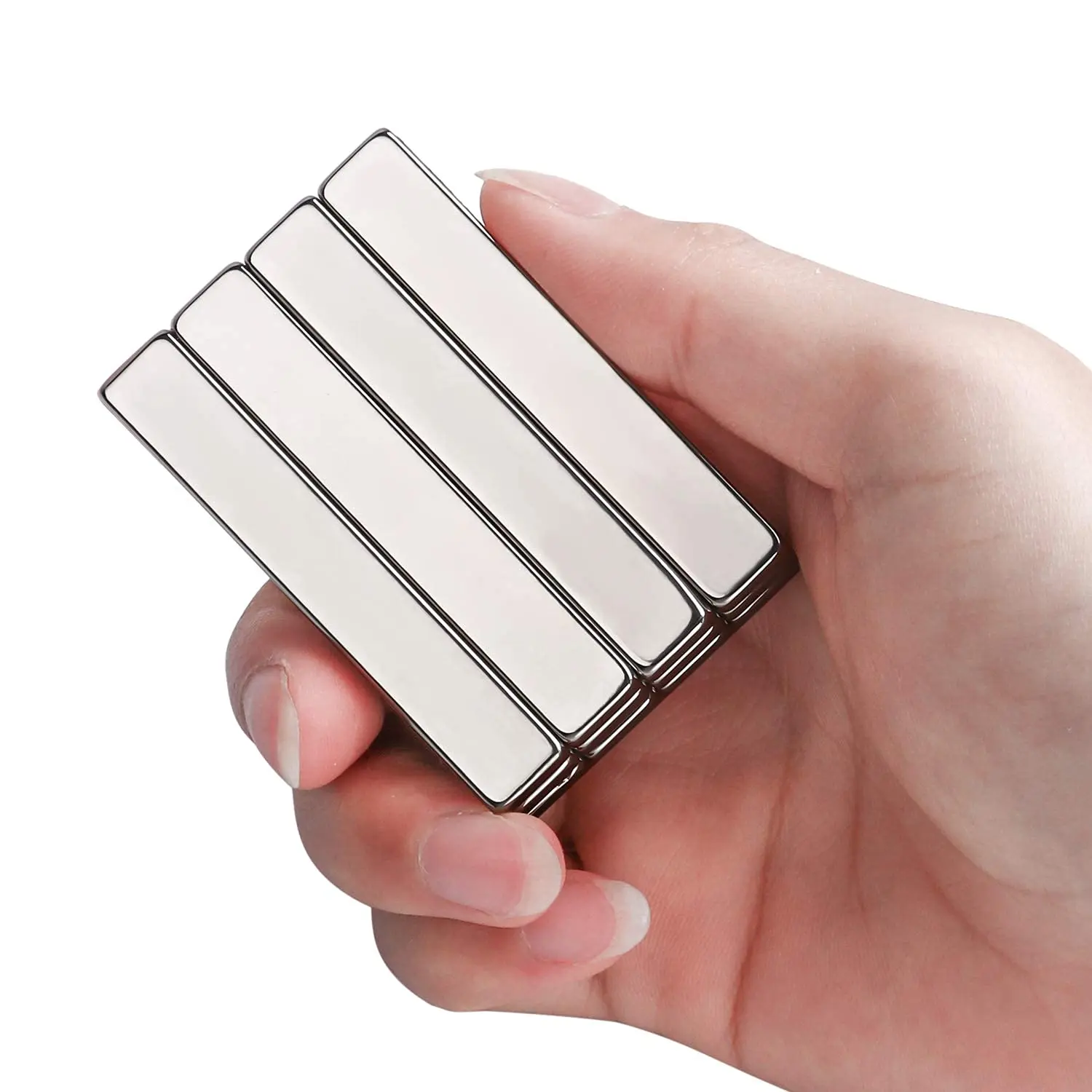 

60 x 10 x 5mm Strong Neodymium Bar Magnets Rare Earth Neodymium Magnets with Double-Sided Adhesive Refrigerator Magnets