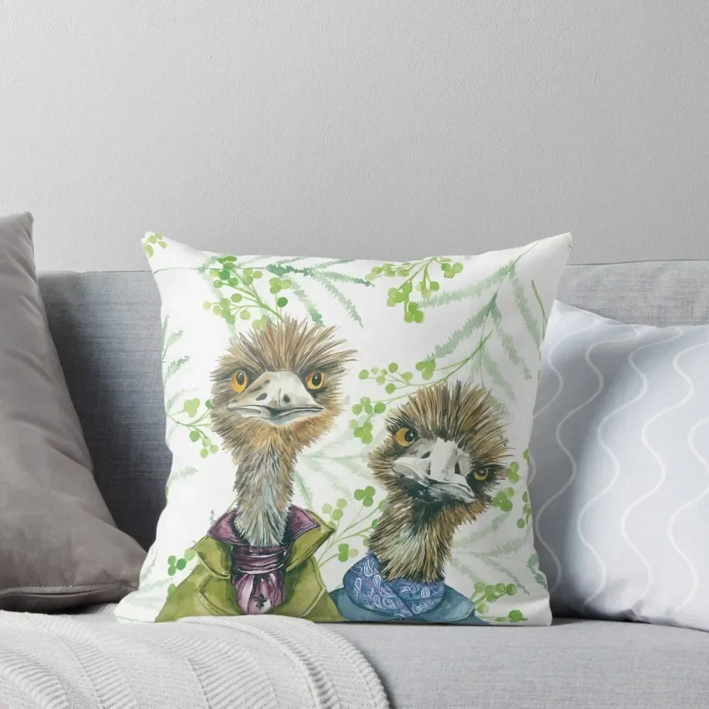 Эдгар и Эрвин эму диванная подушка подушки эстетические наволочки для подушек