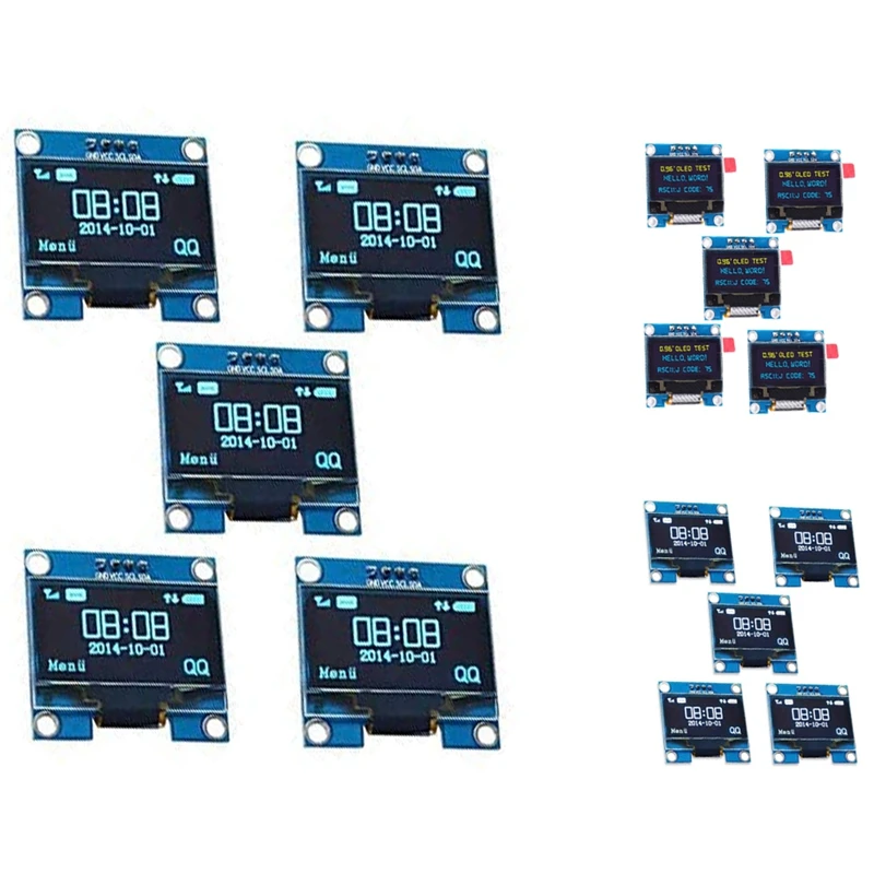 

5PCS 0.96 Inch 4-Pin I2C IIC Communication 128X64 OLED Display Module