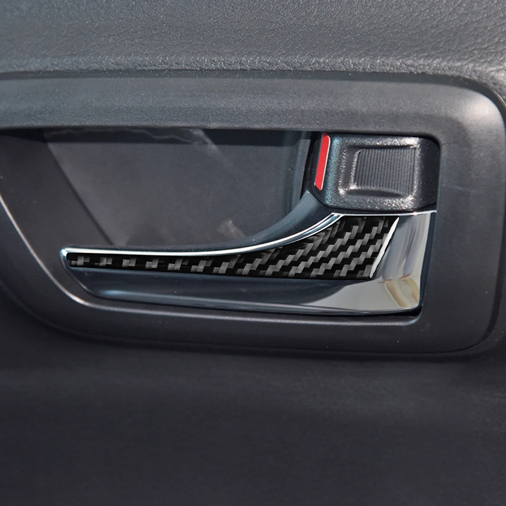 

Внутренняя крышка дверной ручки из углеродного волокна для Toyota, Tacoma 2016-2022, 4 шт., отделка автомобильной внутренней дверной ручки, декоративные детали