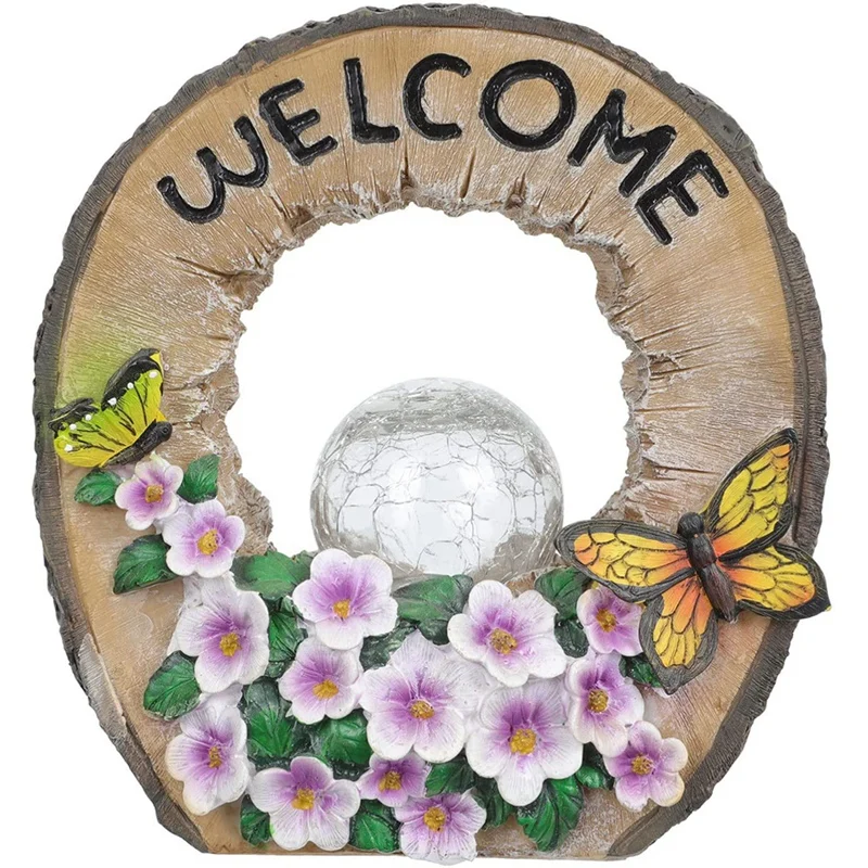 

Уличная Светодиодная лампа на солнечной батаресветодиодный, праздничное украшение для двора, коридора, сада, лампа ручной работы из смолы